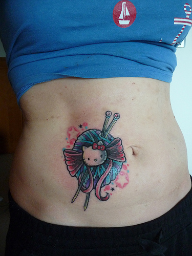 Pictures Of Hello Kitty Tattoos. Hello Kitty. Knitting. Tattoo.